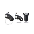 Szilikon péniszketrec acél gyűrűvel Hardcore silicone cock blocker black