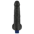 Realisztikus vibrátor 9" real softee rechargeable vibrating dildo (black)