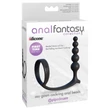 Análdugó péniszgyűrűvel Ass-gasm cockring anal beads black