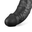 Realisztikus tölthető vízálló vibrátor 24 cm - 9.5" Real Softee Rechargeable Vibrating Dildo (fekete)