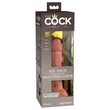 Realisztikus letapasztható didldó 6" dual density silicone cock  tan