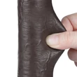 Letapasztható 9'' sliding skin dual layer dildó fekete