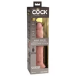 Letapasztható vibrátor 9" dual density vibrating silicone cock with remote  light
