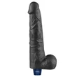 Realisztikus vibrátor 10.5" real softee rechargeable vibrating dildo(black)