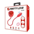 Nyalást utánzó stimulátor + hüvelyi, anális vibrátor Pretty Love Aliyah