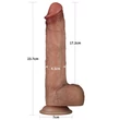 Letapasztható, csúszóbőrös dildó 9'' sliding skin pro dual layer silicone dong