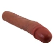 Realisztikus hosszabbító péniszköpeny Pretty Love Derek brown 21,5 cm