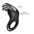 Tölthető vibráló péniszgyűrű Pretty Love vibrant penis ring ruben black