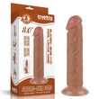Letapasztható 8'' sliding skin dual layer dildó barna ii