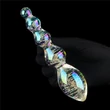 Foszforeszkáló kétvégű üvegdildó Glow-in-the-dark twilight gleam glass dildo-tantalizing orbs