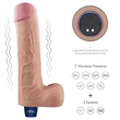 Realisztikus vibrátor 25 cm Real softee rechargeable vibrating dildo (testszínű)