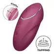 Csikló stimuláló Tap & climax 1 piros vibrátor Satisfyer