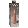 Realisztikus letapasztható didldó 6" dual density silicone cock  tan