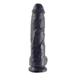 Letapaszható dildó herékkel 10" cock with balls  black