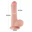 Ultrarealisztikus előbőrös dildó 18 cm sliding skin dual layer dong flesh 7"