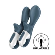 Felfújható vibrátor g-pont és csikló izgatásra Air pump booty 2 kékesszürke