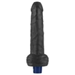 Realisztikus vibrátor 9" real softee rechargeable vibrating dildo (black)