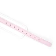 Nyakörv pórázzal White & pink fairy goat leather collar