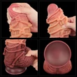 Kétrétegű nagy dildó 24 cm-es tapadótalpas platinum silicone cock kötél mintával