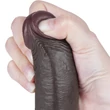 Letapasztható 9'' sliding skin dual layer dildó fekete