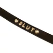 Műbőr nyakörv arany színű slut felirattal Gold word choker-slut