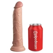 Realisztikus letapasztható dildó 9" dual density silicone cock  light