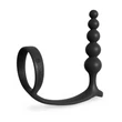 Análdugó péniszgyűrűvel Ass-gasm cockring anal beads black
