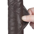 Letapasztható 9.5'' sliding skin dual layer dildó fekete