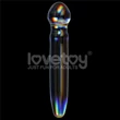 Kétoldalú üvegdildó Twilight Gleam Glass Dildo- Prism Glass