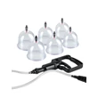 Köpölyöző készlet Beginner's 6pc. cupping set  clear/ black