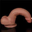 Két rétegű csúszóbőrös, herés barna dildó 21,6 cm - 8.5'' Sliding Skin Dual Layer Dong Brown I