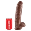 Műpénisz herékkel King cock 28 cm