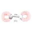 Fetish pleasure fluffy hand cuffs. pink plüssel bevont acél bilincs két kulccsal