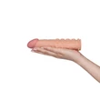 Bordázott hosszabbító péniszköpeny (+5 cm) Pleasure X-Tender Penis Sleeve Flesh 2