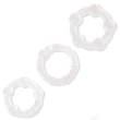 Rugalmas péniszgyűrű szett áttetsző 3 db - Beaded cockring set
