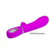 Csiklókaros puha szilikon g-pont vibrátor  Pretty Love Thomas Purple 20cm