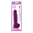 Erezett díldó valósághű lila Coloursoft 17 cm