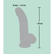 Orvosi szilikon dildó 20 cm natúr Medical