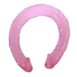 Rugalmas kétvégű pink dildó Double Dong Pink 44*3.5 cm