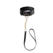Maze wide choker with leash black