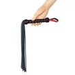 Fekete műbőr korbács Bondage Fetish