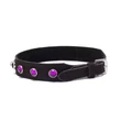 Bőr nyakörv kövekkel Octane crystal collar hot pink