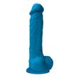 Élethű szilikon dildó herékkel 24 cm kék Colours