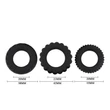 Péniszgyűrű szett Titan 3 in 1 Silicone Rings Black