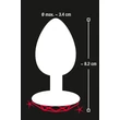 Fém anál plug, popsidugó 8,2 cm - Diamond Butt Plug Medium