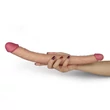 Realisztikus elvékonyodó kétvégű dildó - Ladykiller Tapered Double Penetration 35 cm