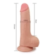 Dupla rétegű realisztikus herés dildó 19 cm világos - 7.5" Skinlike Soft Dong