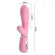 Csiklókaros puha szilikon g-pont vibrátor Pretty Love Thomas Pink 20cm