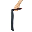 Fekete műbőr korbács Bondage Fetish