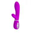 Csiklókaros puha szilikon g-pont vibrátor  Pretty Love Thomas Purple 20cm